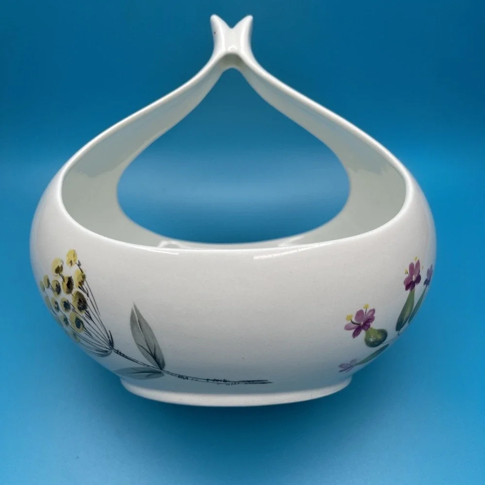 Hall Hallcraft Bouquet Gravy Boat Eva Zeisel‎ China Floral Vintage Easter MCM